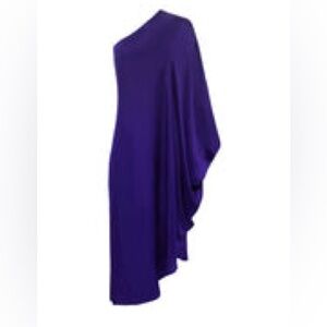 L'AGENCE Selena One-Shoulder Purple Dress